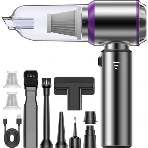 VornixorSarlshopAspirateur &agrave; Main, 26KPA Aspirateur Voiture Puissant sans Fil, 4-in-1 Mini Aspirateur a Main sans Fil avec Moteur Brushless, 3 Niveaux d'aspiration pour Voiture Animaux Maison Car - Neuf