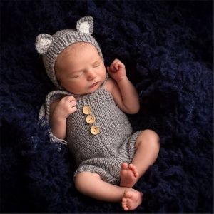 Accessoires De Photographie Pour Bebe Gris Clair, Vetements Pour Nouveau-Ne, Costume De Seance Photo - Neuf