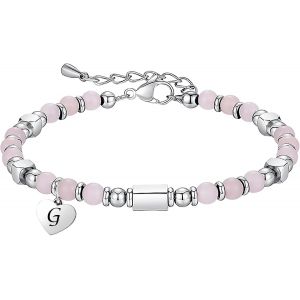 Mother Daughter"" Stainless Steel Bracelet For Women, Personalised Silver Bracelet, Adjustable Bracelet, Gift For Mom Dad Grandpa - Neuf