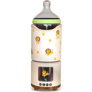Chauffe-Biberon Pour B&eacute;b&eacute; En D&eacute;placement,Sans Fil,Avec &Eacute;cran Lcd,Chauffe-Biberon,Portable,Avec Bruit Blanc Et Musique Bluetooth,Temp&eacute;rature R&eacute;glable De 40 &Agrave; 55 &deg;C - Neuf