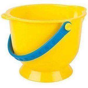 KAL-- Seau Plage Enfant 18 Mois + Jaune - Jouet Sans Phtalates & R&eacute;sistant Aux Uv - Seau Enfant Color&eacute; - Jeu De Plage & Piscine D&egrave;s 18 Mois - Jouet 12 Centim&egrave;tres Durable & 100% S&ucirc;r - Neuf