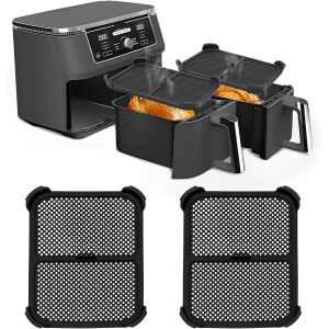 Grille Anti Projection pour Ninja Foodi AF400EU & AF451EU, 2 Pcs Accessoires Air Fryer Moule Silicone Air Fryer pour Pr&iquest;&iquest;vient Eclaboussures Graisse(noir) - Neuf