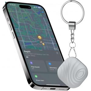 lbgwp60-Air Tag Localisateur D'Objets Traceur Lot De 1 Gris - Ios Uniquement - Fonctionne Avec LApp Local r - Avec Porte Clés - Pour Clés, Portefeuille, Sacs, Val s - Neuf