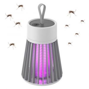 Lampe anti-moustiques USB portable avec &eacute;clairage &agrave; 360&deg; et grille &eacute;lectrique - Neuf