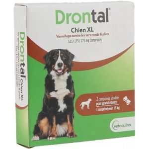 Drontal P Xl Chien 2 Comprim&eacute;s V&eacute;toquinol - Neuf