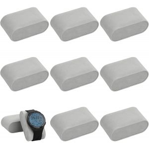 Kal-8pcs Coussin Montre, Velour Coussins De Boîte À Montres, Bijoux Coussin Montre Présentoir Coussin Pour Rangement Et Collection De Montre, Bijoux Et Bracelet, 8×4.5×3cm, Gris - Neuf
