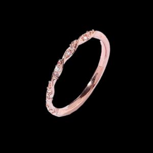 Bague Tendance En Cuivre Et Strass Pour Femme (Or Rose N¡Ã 10) - Neuf