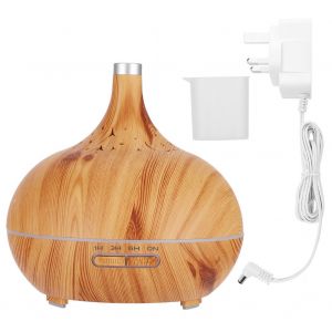 Diffuseur d'aromes 400 ml, brumisateur d'air, humidificateur de bureau a lumiere coloree, prise 110-240 V (UK) - Neuf