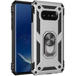 Kal-Coque Pour Samsung Galaxy S7 + 9d Verre Trempé, Silicone Souple Et Pc Dur Coque [Slim Armor] Protection Résistante, Anti-Choc, Anti-Rayure, Etui Housse Avec Support Kickstand - Neuf