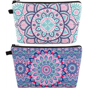MAA-2 Styles de Trousse de Maquillage en Toile Petite Pochette à Main à Fermeture éclair Organiseur de Toilette Accessoires de Voyage pour Adolescentes Multicolore - Neuf