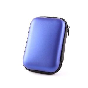 Sacoche Portable Pour Disque Dur 2,5 Pouces, &Eacute;couteurs Et Cl&eacute;s Usb - Bleu - Lot De 4 - Neuf