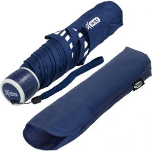 Mini parapluie Safety Reflex extra l&eacute;ger pour enfant, Violet, 95 cm, Parapluie de poche avec ouverture manuelle - Neuf