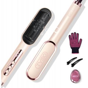 Ring Plus Brosse Lissante Pour Cheveux, Lisseur Cheveux Professionnel, 9 Réglages De Température, 120¿-210¿, Écran Lcd, 20s Chauffe Rapide, Fers À Lisser Négatifs Ions, Double Tension - Neuf