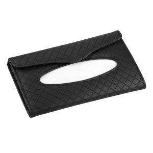 Boite a mouchoirs en cuir PU pour voiture, organiseur de rangement a suspendre pour pare-soleil, serviette, mouchoirs, noir - Neuf