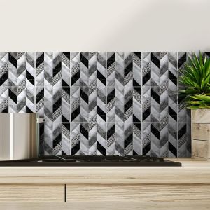 Eryi-32 X Feuilles Mural Stickers Carrelage 2d Imperméables Carreau De Ciment Adhesif, Autocollants Carreaux Dosseret Pour Cuisine, Salle De Bain La Décoration À La Maison / 10 X 10 Cm / T1030 - Neuf