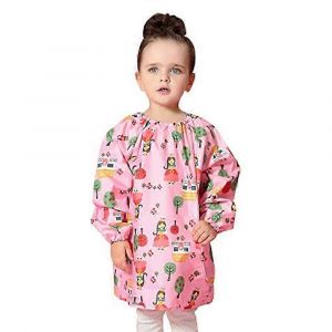 Blouse Imperméable Pour Enfants À Manches Longues Nourrir Smock Bavoirs Garçons Filles Dessin Animé Peinture Couverture Manteau Bir - Neuf