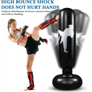 Sac De Frappe Enfant, 160 Cm Sac De Boxe, Sac De Boxe Gonflable, Sac De Boxe Autoportant, Sac De Frappe Gonflable, Sacs De Frappe Boxe Autoportant Pour Pratiquer Le Karat&eacute;,Taekwondo - Neuf