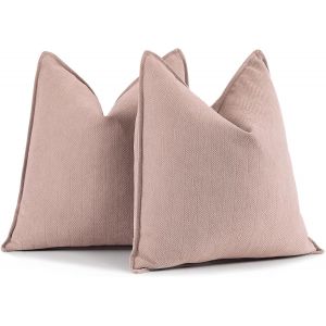 Cauc-Housse De Coussin 40x40, Lot De 2 Housse Coussin En Chenille Coussin Canape Pour Canap&eacute; Au Design &Eacute;l&eacute;gant, Coussins D&eacute;coratifs Doux Et Luxueux Pour Canap&eacute;, Lit Et D&eacute;coration De La Maison - Neuf