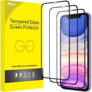 Protection D'&Eacute;cran &Agrave; Couverture Compl&egrave;te Pour Iphone 11/Iphone Xr 6,1 Pouces, Bord Noir, Integrale Film En Verre Tremp&eacute; 9H Compatible Coque, Hd Transparent, Lot De 3 - Neuf