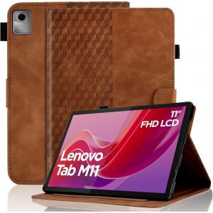 Coque pour Lenovo Tab M11 (TB330) 11 Pouce 2024 Housse Cuir PU Etui de Protection Flip Cover Case avec Support Pochette Lenovo Tab M11 Tablette Coque, Marron - Neuf