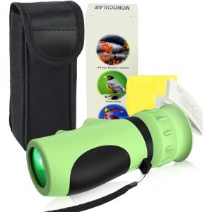 KALANKA-Télescope Monoculaire de Poche,Monoculaire Portable Vue Enfant avec Vision Claire, Jumelles Puissantes pour Enfant avec Grossissement 8-12x pour Les GarçOns Et Les Filles De 3 à 12 Ans(Vert) - Neuf