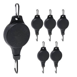 Pack de 6 poulie de plante cintre rétractable Poulie de plante facile à atteindre Roue à hauteur réglable pour suspendre Xinda - Neuf