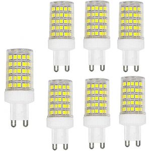 Sept-Lot De 6 Ampoule Led G9 10w (Ampoule Halog&egrave;ne &Eacute;quivalente 100w) G9 1000lm, Blanc Froid 6000k, Base En C&eacute;ramique,Non Dimmable, Ampoule Capsule G9 220v - Neuf