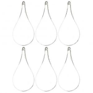 6Pcs Clair Boule de No&euml;l Suspendu &agrave; Remplir d'Eau Transparent, en Forme de goutte d'Balle - Neuf