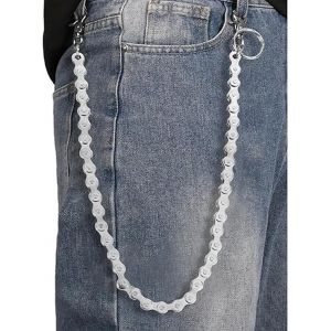 NSIECD-61CM Polyvalent Chaîne de pantalon punk chaine portefeuille chaîne de jean chaîne pour portefeuille chainette porte clé pour Hommes Femmes hip hop - Neuf