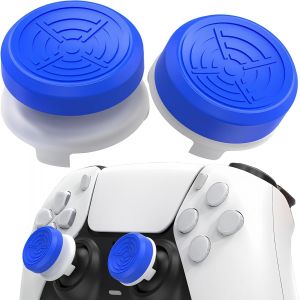 Grip Joystick pour PS5 - FPS Capuchons Joystick pour PS5 & PS4 Accessoires Manette Thumbsticks Grips Controller Thumb Silicone Caps &agrave; Aide avec Viser, R&eacute;duire Pouce Fatigue, Bleu 2 pi&egrave;ces - Neuf