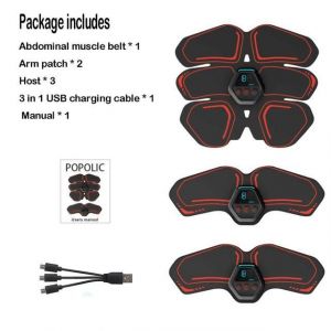 Ems-Éthicateur Musculaire Abdominal Et Hanches,Appareil D'entraînement Physique,Tonifiant Usb,Machine De Gymnastique À Domicile,Perte De Poids,Amincissement Du Corps - Type Red - Neuf