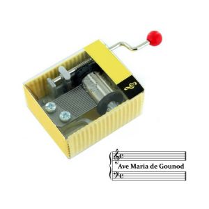 Bo&icirc;te &agrave; musique - LUTECE CREATIONS - Ave Maria de Gounod - M&eacute;canisme musical &agrave; manivelle - Fen&ecirc;tre transparente - Neuf