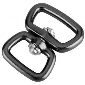 Mousqueton Pivotant A Ressort Pour Sangle En Paracorde, Boucle De Chaine Rotative Pour Exterieur, Noir - Neuf