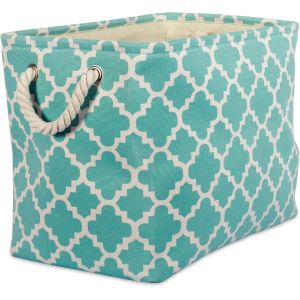 CHECARZHN--NO1-Polyester Imprimé, Panier De Rangement Pliable Et Pratique Pour Organ r Le Bureau, La Chambre, Le Placard, Les Jouets Des Enfants, Le Linge ¿ Grand Rectangle, Treillis Turquo , Camz37861 - Neuf