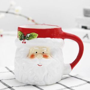 Eryi-Mugs 3d En Céramique 401-400ml - Tasses À Café, Thé, Lait Créatives - Motif Père Noël, Bonhomme De Neige, Cerf - Tasse Animaux Fait À Main Pour Maison, Bureau - Cadeau De Noël, Anniversaire - Neuf