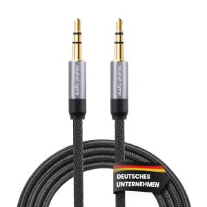 Câble auxiliaire jack vers jack-Câble jack 3,5 mm en nylon tressé-Compatible avec autoradios,casques,haut-parleurs,smartphones,ordinateurs portables-Flexible,robuste et.[Y52] - Neuf