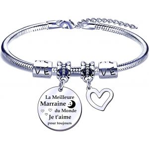 Kalsw-Bracelet Marraine Cadeau Pour F&ecirc;te Des M&egrave;res Et Anniversaire-Bijou Femme Pour No&euml;l Et Maman - Neuf