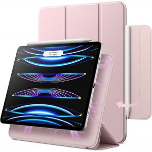 Coque Magn&eacute;tique Pour Ipad Pro 11 Pouces (2022/2021/2020/2018 Mod&egrave;le) Et Ipad Air 5/4 10,9 Pouces, Pour La Charge De Pencil 2, Housse &Eacute;tui Attachement Magn&eacute;tique (Rose) - Neuf