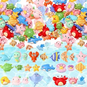 SANSH-25 Pièces Mini Figurines d'Océan, Figurines d'animaux Marins, Mini Animaux en Résine, Mini Figurines d'animaux, pour DIY Aquarium Jardin Maison de Poupée Décorations - Neuf