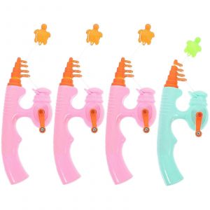 Canne À Pêche Fonctionnelle Pour Tout-Petits, Activités D'été, Plastique, 56 Cm, 4 Pièces - Neuf