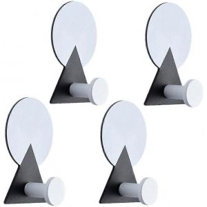 4 pcs crochets collants géométriques muraux créatifs porte-manteaux organisateurs cintres pour chapeau - Neuf