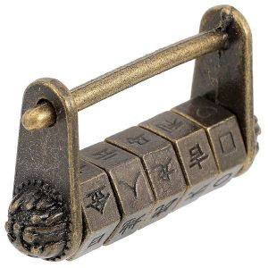 Cadenas à combinaison en alliage de zinc antique ¿ Cadenas de style vintage pour valises et objets de collection, design unique, durable et portable - Neuf