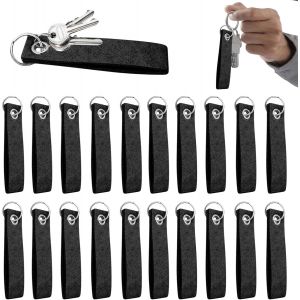 Kal-Lot De 20 Porte-Cl&eacute;s En Feutre - Porte-Cl&eacute;s En Tissu Pour Bricolage, D&eacute;coration, Sacs, Voiture, Bricolage - Neuf
