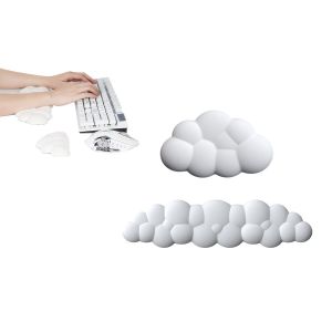 Ensemble repose-poignets pour clavier et souris Cloud - Coussinets de soutien en mousse &agrave; m&eacute;moire de forme pour un confort et une ergonomie optimaux - Neuf