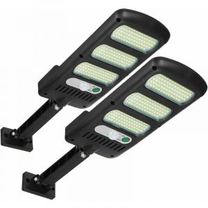 Paquete De 2 Luces Solares Para Exteriores, 213 Led De Seguridad Con Sensor De Movimiento, Impermeables, Ajustables A 180°, Para Pared Exterior, Jardín, Calle Y Porche. - Neuf