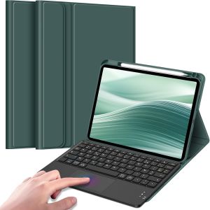 Clavier Pour Ipad Pro 11 Pouces 2024 M4 (A2836 / A2837 / A3006) - [Pavé Tactile & Rangement De Stylet] Clavier Bluetooth Sans Fil, Housse Multipositions, Vert Forêt[Z846] - Neuf