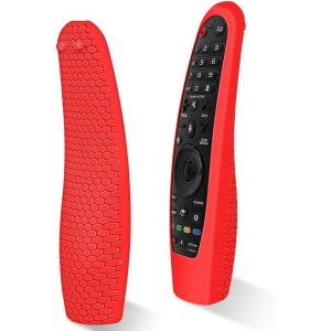 Housse Coque En Silicone Compatible Avec Lg Télécommande An-Mr19ba An-Mr18ba An-Mr20ga An-Mr600 An-Mr650, Antidérapant Étui De Protection Pour Lg Magic Remote (Rouge) - Neuf