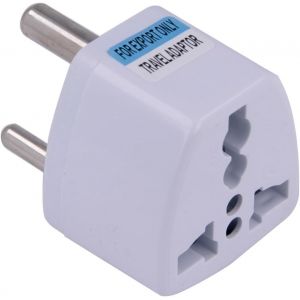ERYI-Adaptateur De Prise De Voyage Multinational Universel Vers L'Inde Type D, Blanc, France, Allemagne, Grèce, Islande, Pologne, Portugal, Espagne, Eeuu, Canada, Japon, Uk, Australie, Chine, Suisse - Neuf