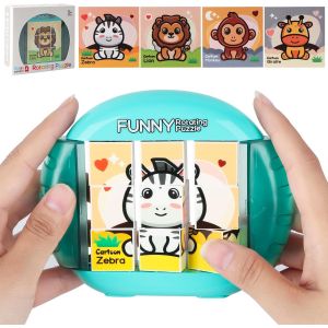 MDY-Jouet Puzzle 4 en 1, Puzzle Montessori pour Enfants, Jeux de Patience Jouets éducatifs Jouets de Motricité, Puzzle Enfant Cadeau pour Enfants à Partir de 2 3 4 5 6 (Animaux de la forêt) - Neuf