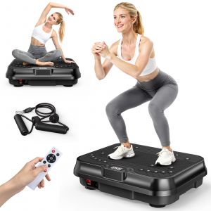 Plateforme Vibrante, Plaque Vibrante D'Exercice Pour Les Fesses, Et La Tonification , 9 Programmes D'Entra&icirc;nement, Plateforme Vibrante De Fitness &Agrave; Domicile Avec T&eacute;l&eacute;commande Capacit&eacute; De Charge 130kg - Neuf